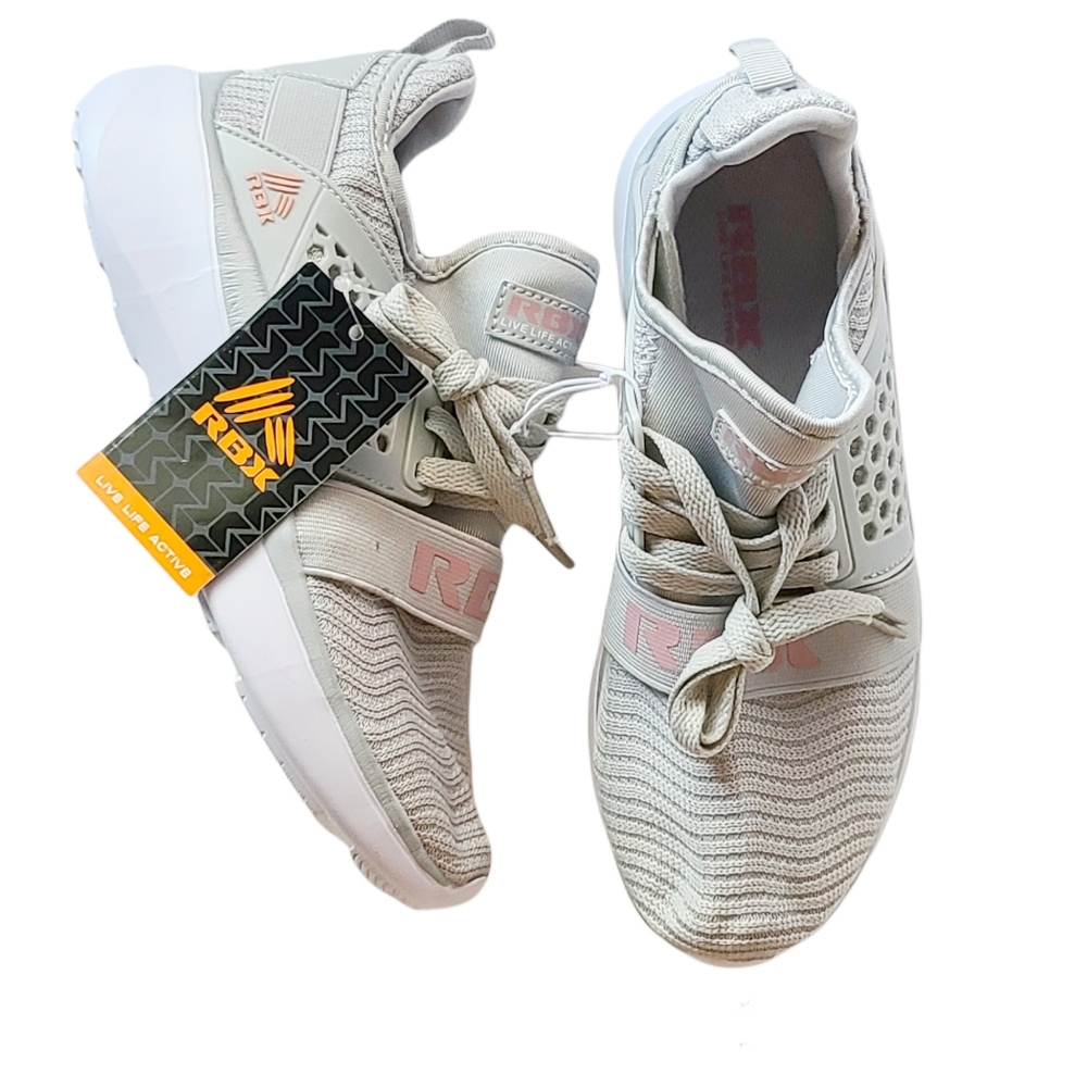 RBX | Mesh Lightweight Grey Running Sneakers Size 3 Kids Unisex